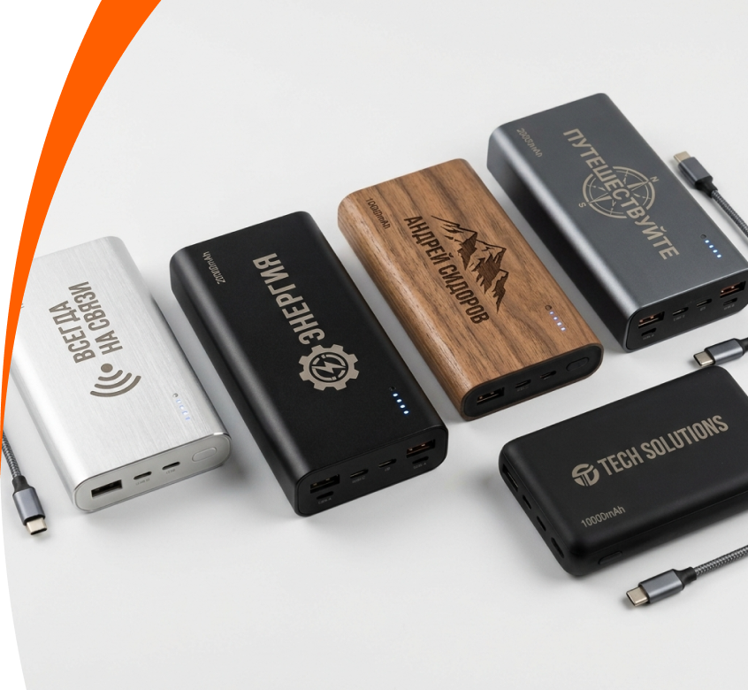 Лазерная гравировка на Power Bank (внешние аккумуляторы)